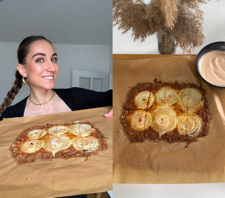 Virale Zwiebelchips mit High Protein Dip