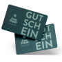 Zwei dunkelgrüne LiveFresh-Gutscheinkarten mit großem Aufdruck „GUTSCHEIN“ – perfekt zum Verschenken.