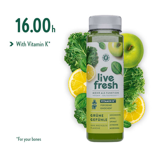 Livefresh juice bottle “Grüne Gefühle