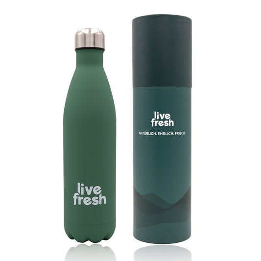 LiveFresh Wasserflasche - Thermoflasche - 750ml